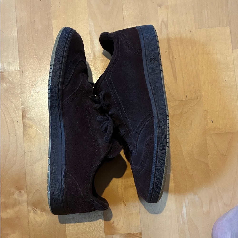 Original Penguin Men's Suede Low-Top Sneakers in Dark Brown